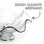 Imagem de Fruteira de Mesa de Vidro Centro Grande Design Romano com Pé Decorativo Cozinha Sala de Jantar