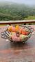 Imagem de Fruteira De Mesa Em Ferro E Madeira Com  6 Frutas Em Madeira