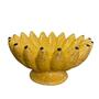 Imagem de Fruteira Mesa Pequena Formato Banana Cacho Cerâmica Com Pé Dia das Mães Mulheres