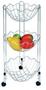 Imagem de Fruteira tripla copacabana com rodízios - niquelart