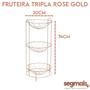 Imagem de Fruteira Tripla Redonda Rose Gold Arthi