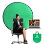 Imagem de Fundo Chroma Key Verde Greika Circular 110cm Para Cadeira Gamer - Wgb110