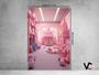 Imagem de Fundo Fotográfico 1,50 X 2,20 - Quarto de Brinquedos Rosa com Castelo 034