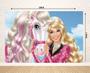 Imagem de Fundo Fotográfico Em Tecido Barbie E Seu Cavalo 2,60X1,50.