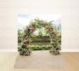 Imagem de Fundo Fotográfico Em Tecido Newborn Arco Floral 1,50X2,20