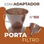 Imagem de Funil Porta Filtro De Café N103 Em Plástico Com Adaptador - Erca Plast