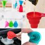 Imagem de Funil Retrátil Dobrável Flexível Silicone Cozinha Mini