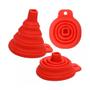 Imagem de Funil Retrátil Dobrável Flexível Silicone Cozinha Mini