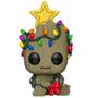 Imagem de Funko Pop! Marvel: Holiday - Groot com coroa de flores, multicolorido