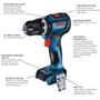 Imagem de Furadeira/chave de martelo BOSCH GSB18V-800CN 13mm 565N.m Torque