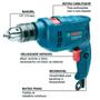Imagem de Furadeira de Impacto 1/2 POL 550W GSB550 RE com Reversão e Kit 14 Brocas BOSCH