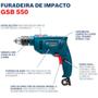 Imagem de Furadeira de impacto 1/2&quot 550 Watts velocidade vari&Atilde&iexclvel reve - Bosch