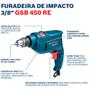 Imagem de FURADEIRA DE IMPACTO GSB 450 RE  450W 220v E 110v + 3 BROCAS BOSCH