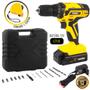 Imagem de Furadeira e Parafusadeira Bateria 12V BIVOLT PFV 012 Com Kit Brocas, Bits e Trena VONDER