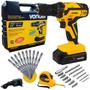 Imagem de Furadeira e Parafusadeira Bateria 12V BIVOLT PFV 012 Com Kit Brocas, Bits e Trena VONDER