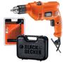 Imagem de Furadeira Elétrica com Maleta + Jogo de Brocas, Black Decker, 560W, TM500K - 220V