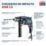 Imagem de Furadeira Impacto 650w Bosch Gsb13Re GSB 13 + Maleta e Kit X-line