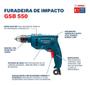 Imagem de Furadeira Impacto Bosch 13mm Gsb 550 Re Kit 103 Peças 220v