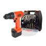 Imagem de Furadeira/ Parafusadeira 3/8" 12V Bivolt com Maleta e 100 Acessórios Cd121k100-Br Black + Decker