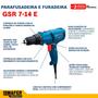 Imagem de Furadeira Parafusadeira 400w 220v Bosch Gsr 7-14 E + Kit Cor Azul Frequência 60 Hz