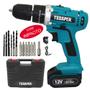 Imagem de Furadeira Parafusadeira com impacto 3/8 Bateria 12v Com Acessorios Tssaper TPA12i