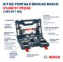 Imagem de Furadeira Parafusadeira Impacto Bosch Gsb 13 Re 750w Com Kit V Line 91 Peças 110v