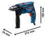 Imagem de Furadeira Parafusadeira Impacto Bosch Gsb 13 Re 750w Com Kit V Line 91 Peças 110v