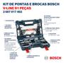 Imagem de Furadeira Parafusadeira Impacto Bosch Gsb 13 Re 750w Com Kit V Line 91 Peças 110v