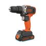 Imagem de Furadeira Parafusadeira Impacto Eletrica Martelete Sem Fio BCD704C1 20V Bivolt Black Decker