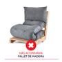 Imagem de Futon Dobrável de Espuma Solteiro Grafite - Emcompre
