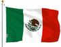 Imagem de G128 Bandeira mexicana do México  9,5 cm x 1,5 m  Série LiteWeave impressa em poliéster 100D  Bandeira do país, cores