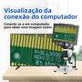 Imagem de G1600 Microscópio Eletrônico Digital, Trinocular Amplificação Contínua Magnifier, 9 ", 12MP, 1-1600X