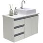 Imagem de Gabiente Balcão Banheiro Mdf - Abrzo 80Cm Com Cuba