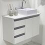 Imagem de Gabiente Balcão Banheiro Mdf - Abrzo 80Cm Com Cuba