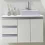 Imagem de Gabiente Balcão Banheiro Mdf - Abrzo 80Cm Com Cuba