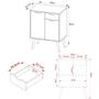 Imagem de Gabinete Banheiro para Cuba com 2 Portas e 1 Gaveta 80x60cm Pés Palito Amêndoa