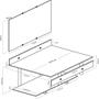 Imagem de Gabinete com cuba para banheiro de vidro itxx 70cm inox - mármore branco