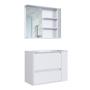 Imagem de Gabinete de Banheiro 80cm Estela com Espelheira 01 Gavetão e 1 Basculante Branco com Lavatório