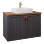 Imagem de Gabinete de Banheiro Alure 80 com espelho Lumini Titanium/Freijo - MGM