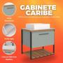 Imagem de Gabinete de Banheiro Suspenso 100% MDF 60cm Metalon Com Cuba Caribe Mgm Móveis