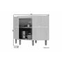 Imagem de Gabinete de Cozinha Modulado Balcão Canto Oblíquo Connect 1 Porta s/ Tampo Duna/Cristal - Henn