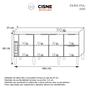 Imagem de Gabinete De Cozinha Premium Para Pia De 200cm Em Madeira Cisne 2 Gavetas Preto Cozimax