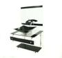 Imagem de Gabinete De Vidro 60Cm It Inox Com Cuba Retangular Preto