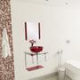 Imagem de Gabinete de vidro para banheiros e lavabos com cuba redonda + espelho incluso - vidro reforçado 10mm
