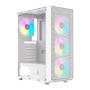 Imagem de Gabinete Gamer Acegeek Diamond R339, Rainbow, Mid-Tower, Lateral de Vidro, Com 4 Fans, Branco, AG-DIAMOND-R339-WH-I4F