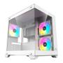 Imagem de Gabinete Gamer Acegeek Gimli, Rainbow, Mid-Tower, Lateral de Vidro, Com 3 Fans, Branco, AG-GIMLI-WH-3F