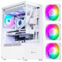 Imagem de Gabinete Gamer Branco Mid Tower Rgb Atx Vidro Gb1793 Hayom