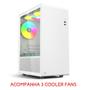 Imagem de Gabinete Gamer C3Tech Mt-G200Wh Com 3 Coolers Fans S/Fonte