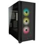 Imagem de Gabinete Gamer Corsair iCUE 5000X, RGB, Mid-Tower, ATX, Frente e Lateral em Vidro Temperado, 3x FANs Frontais, Preto - CC-9011212-WW