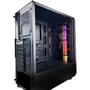 Imagem de Gabinete Gamer GB1724 Hayom, Mid Tower, ATX, Micro-ATX, Vidro Lateral Temperado, Led RGB, Preto